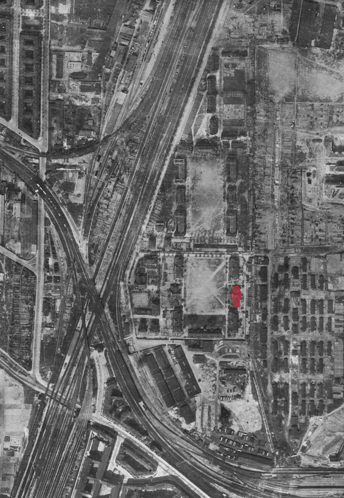 Luftaufnahme des Kasernengeländes von 1928, Senatsverwaltung für Stadtentwicklung und Umwelt, Luftbildservice